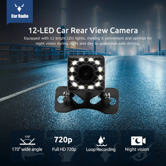 Backside and wiring layout of 720P reverse camera with CVBS output