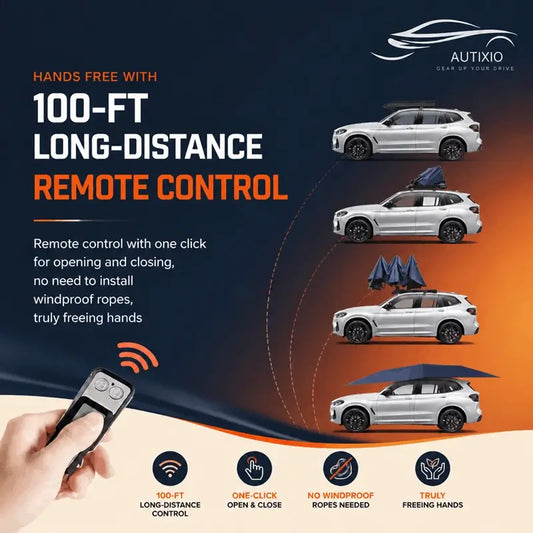 Retractable Car Canopy - Automatic Roof Rack Mounted Motorized Awning