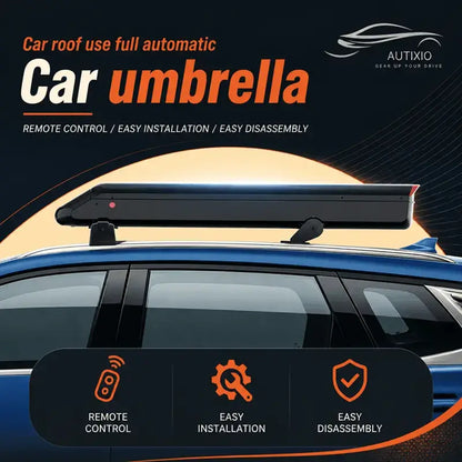 Retractable car canopy remote control roof shade mounted on SUV roof rail full automatic easy installation and easy disassembly