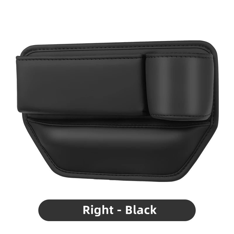 Black leather seat gap filler right side variant