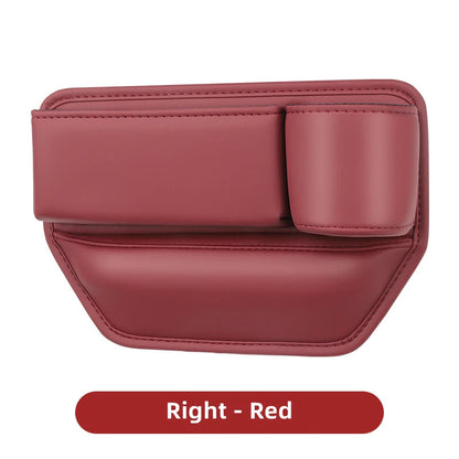 Red leather seat gap filler right side variant