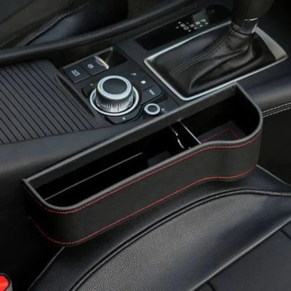 Complete seat gap storage box PU leather organizer package - right side.
