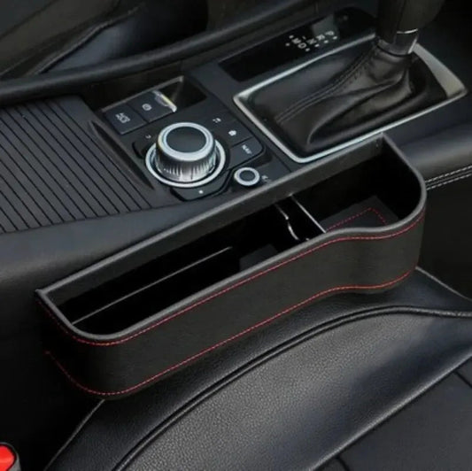 Complete seat gap storage box PU leather organizer package - right side.