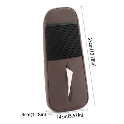 Premium leather material on side car seat organizer