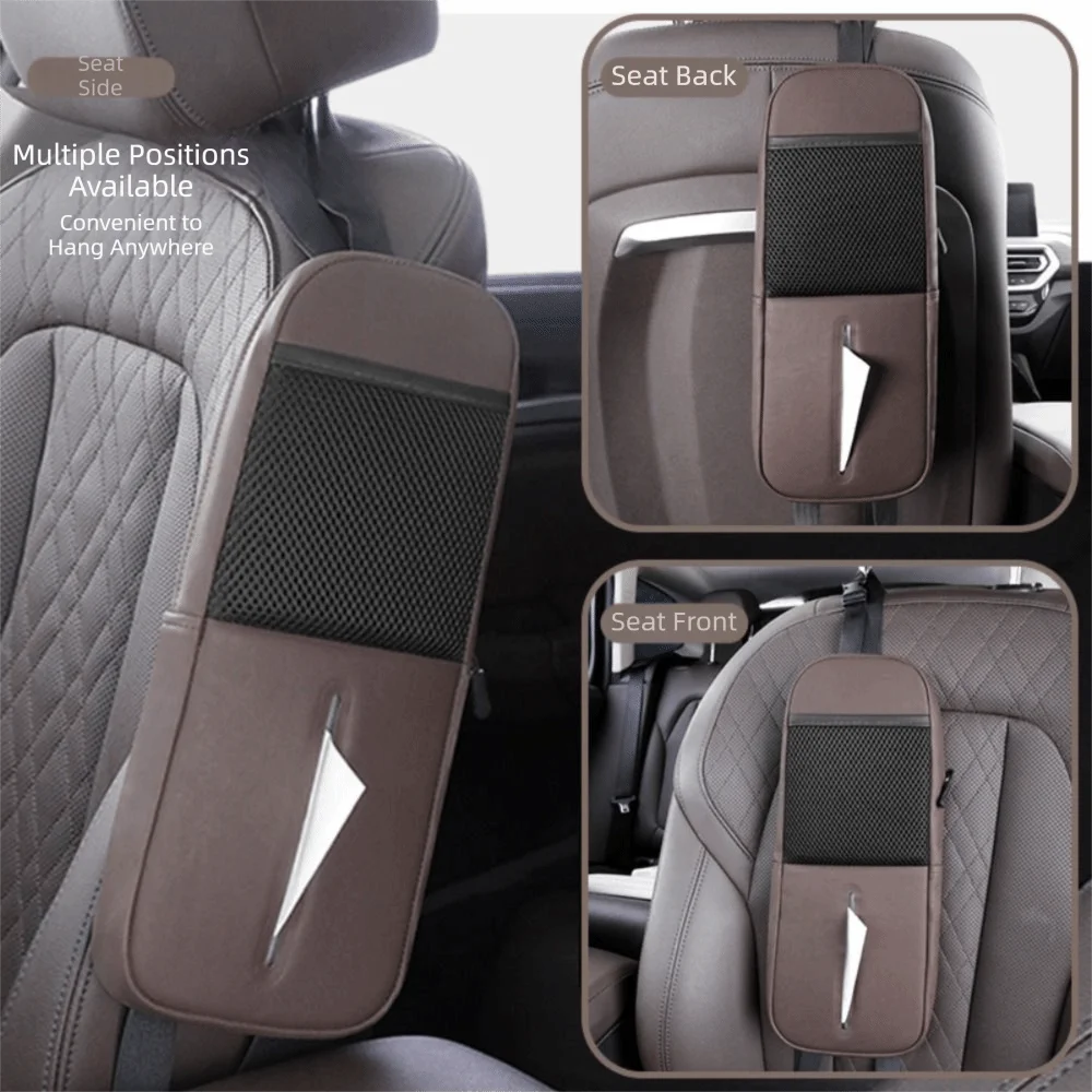 Slim compact design of car seat organizer bag