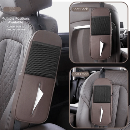 Slim compact design of car seat organizer bag