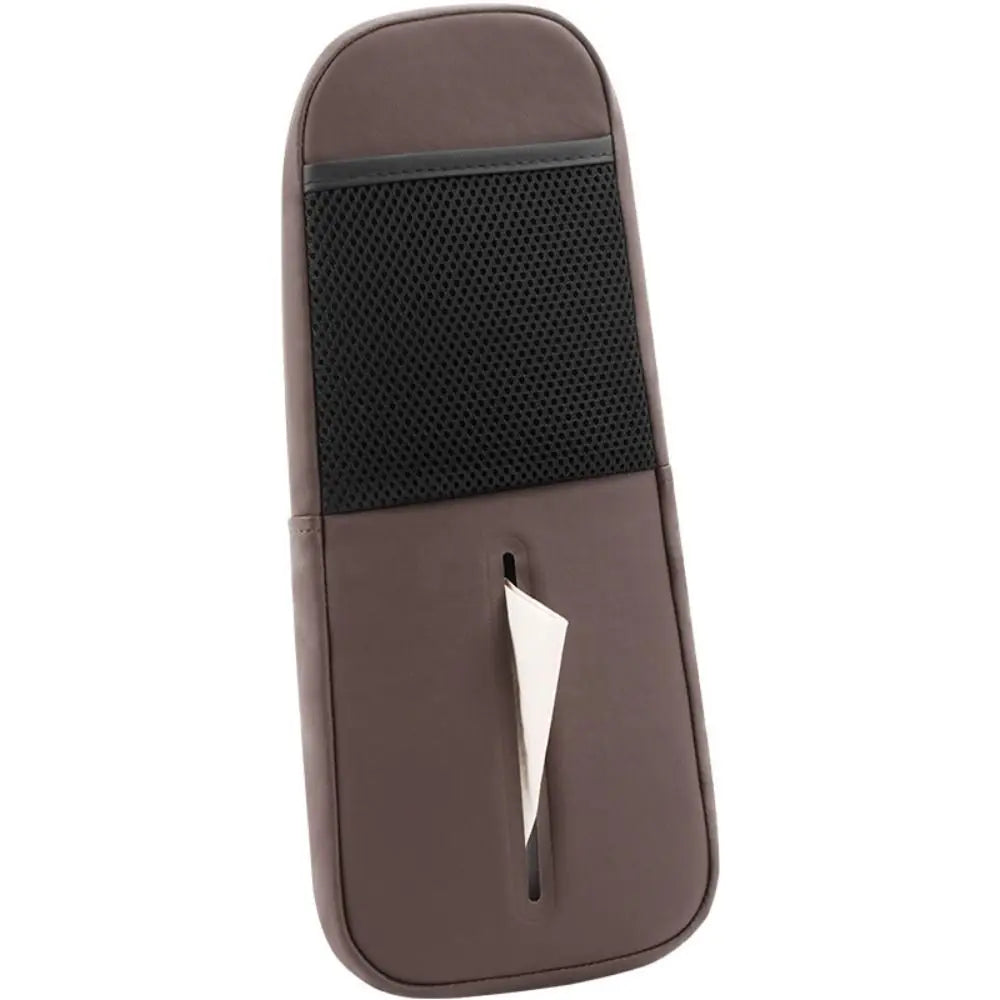 Storage compartments on slim car seat organizer bag