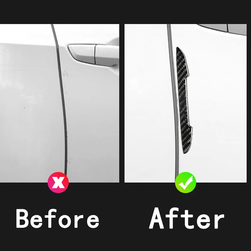 clear silicone protectors applied across car mirrors and handles in full view