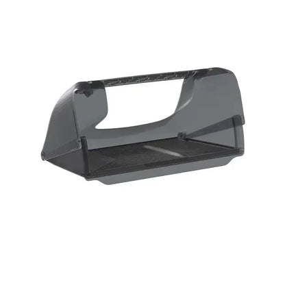 Product shot of Tesla Model Y center console organizer tray with foldable lid and storage base