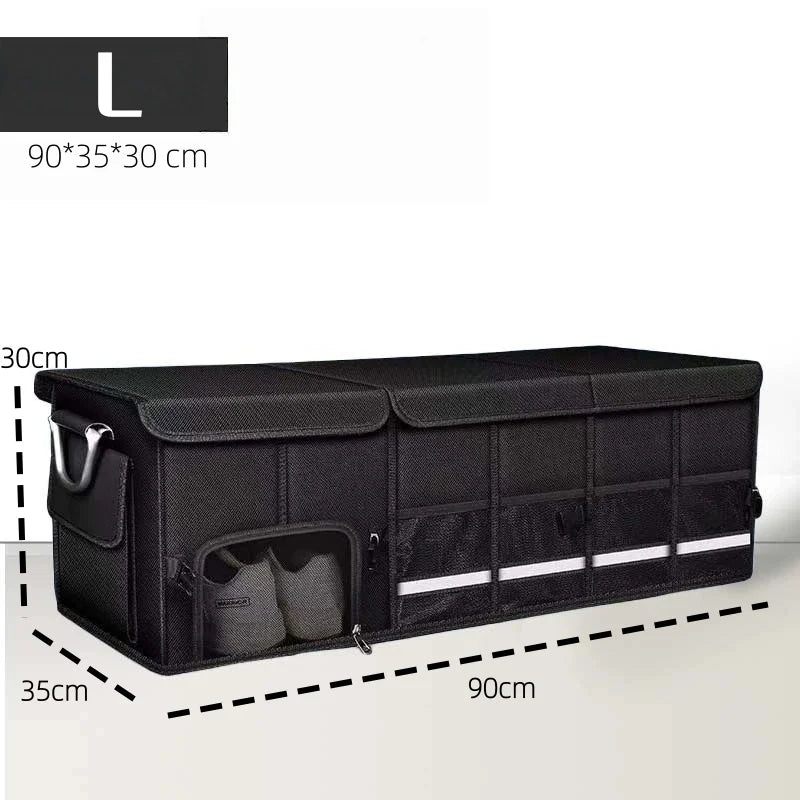 Large 112L trunk organizer dimensions 90x35x30 cm