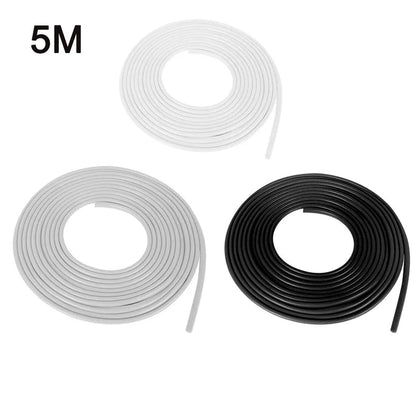 U-shape car door edge guard trim in 5M white, grey, and black coiled rolls