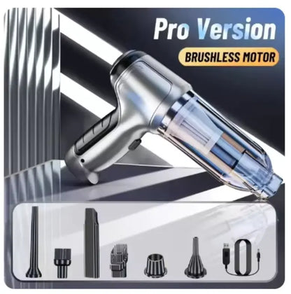 Pro cordless car vacuum with attachments with a brushless motor