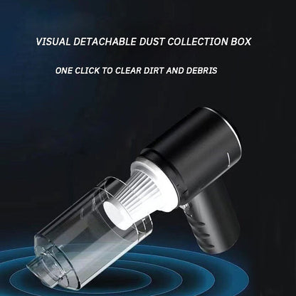 Close-up of detachable dust collection box feature