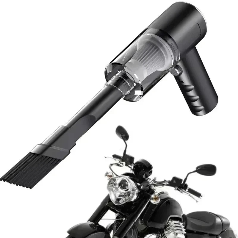 USB vacuum cleaner with nozzle, brush attachment, and extension tube