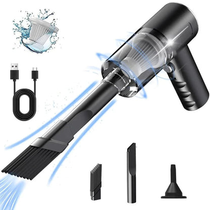 USB vacuum cleaner transparent design showing internal dust collection mechanism