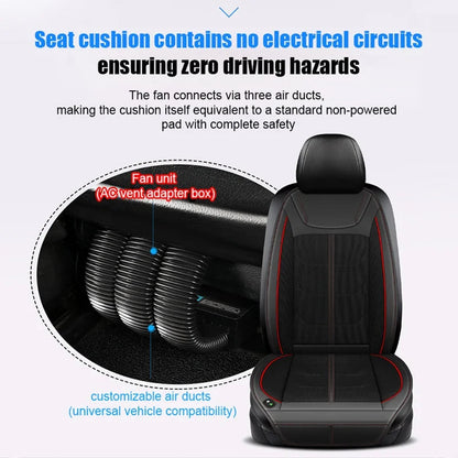 12V cooling fan system on car seat cover