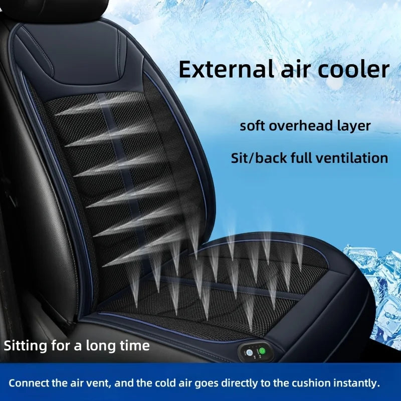 Side profile of ventilated car seat cover