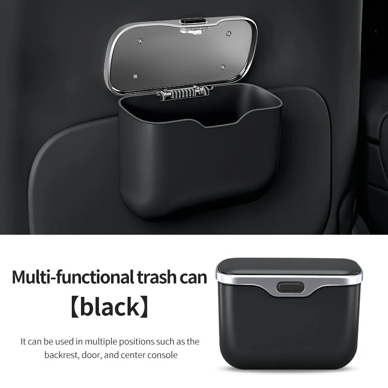 Black color option waterproof car trash bin organizer