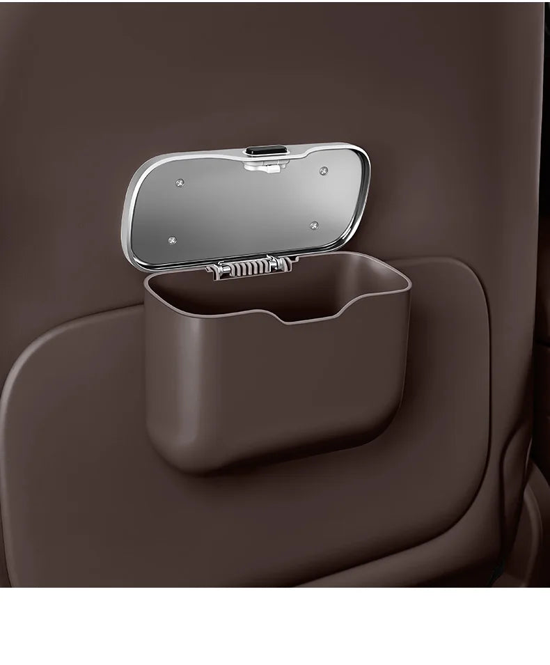 Complete waterproof car trash bin package with lid