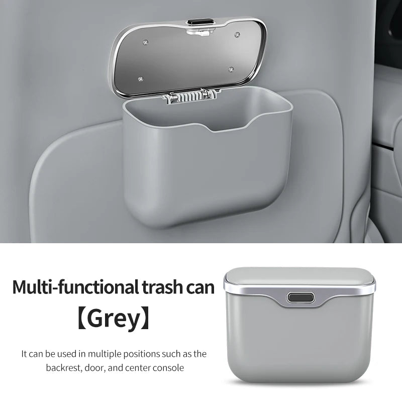 Grey color option waterproof car trash bin organizer