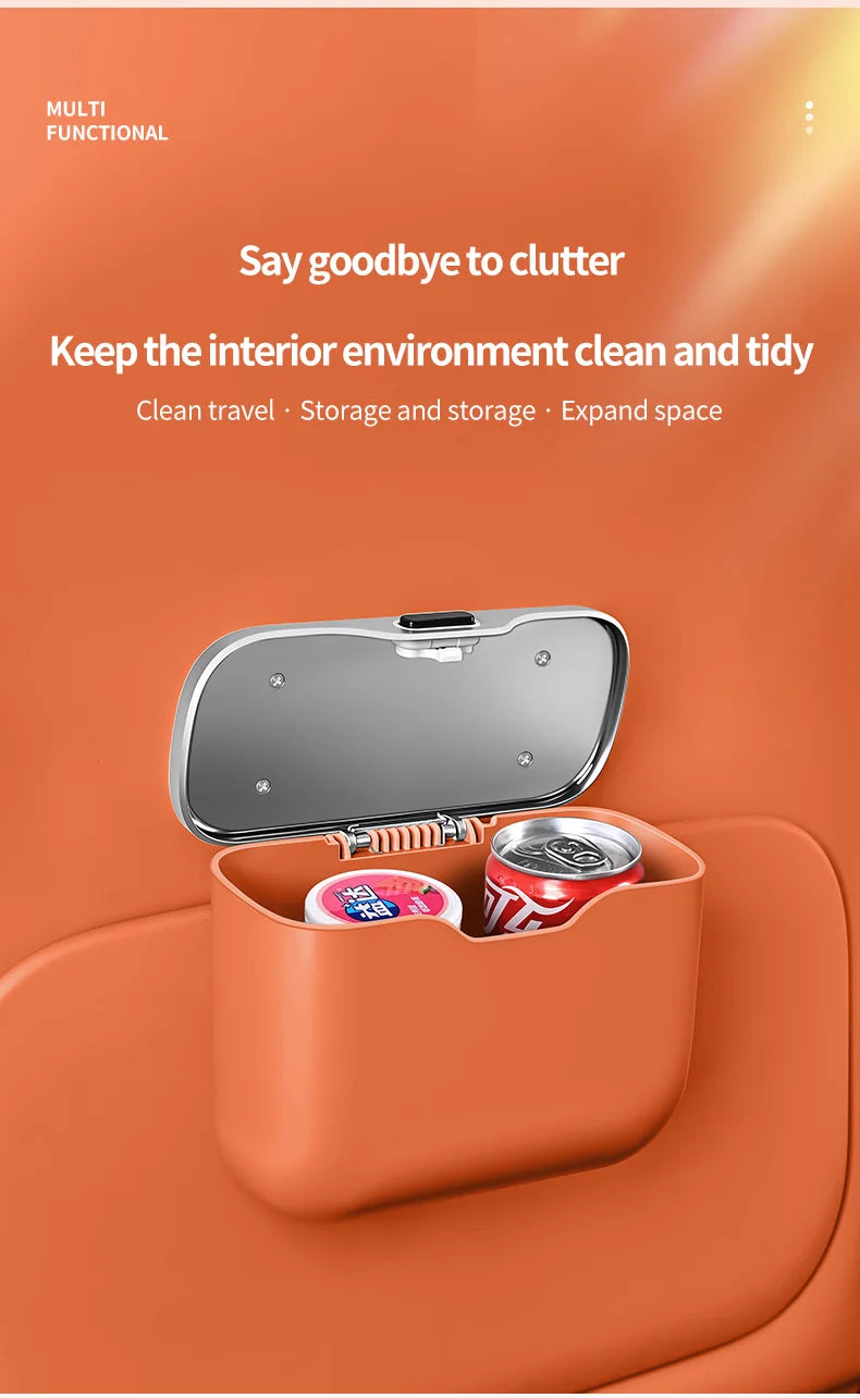 Odor control design on waterproof car trash bin