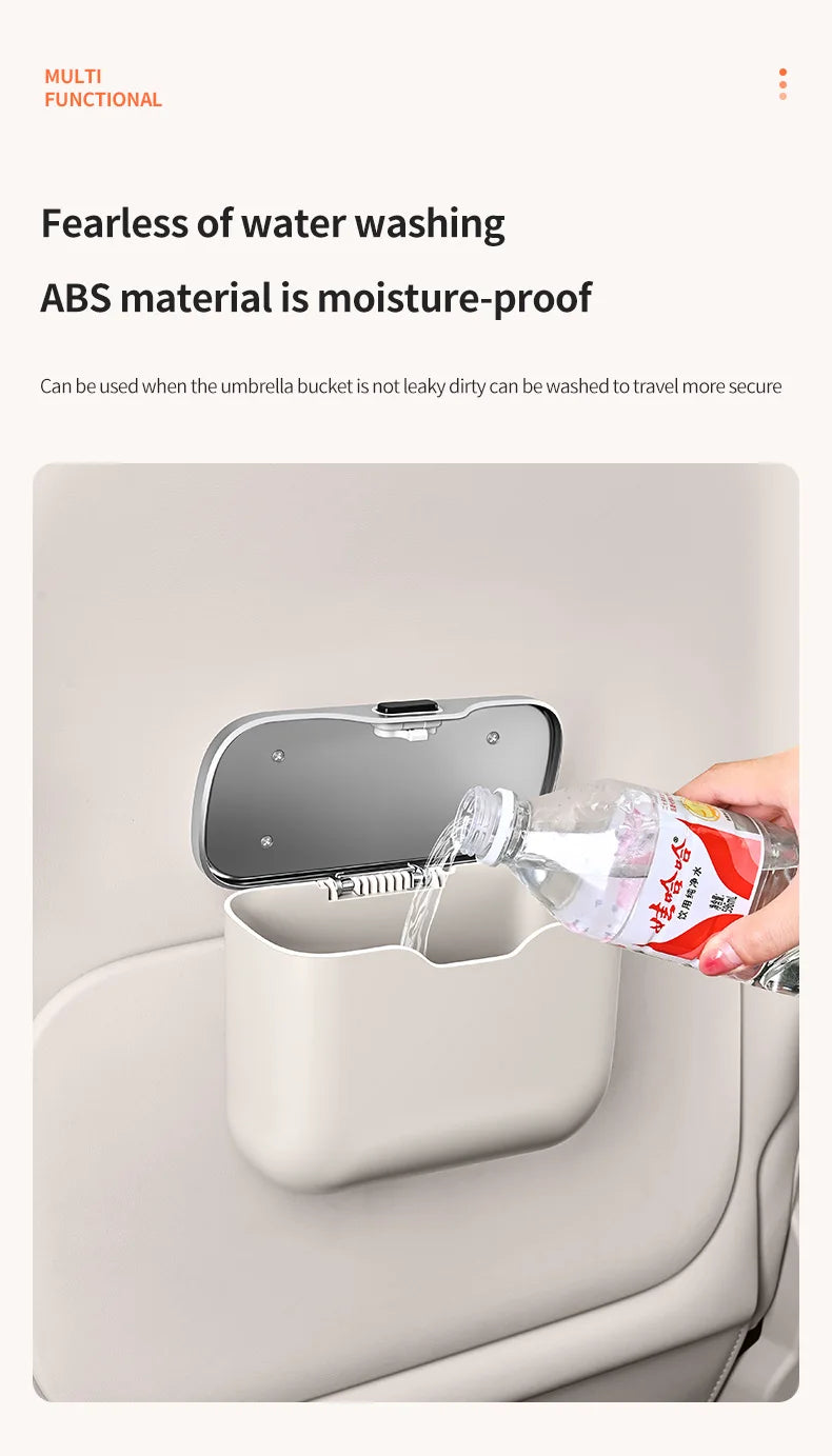 Compatible with most vehicles trash bin storage